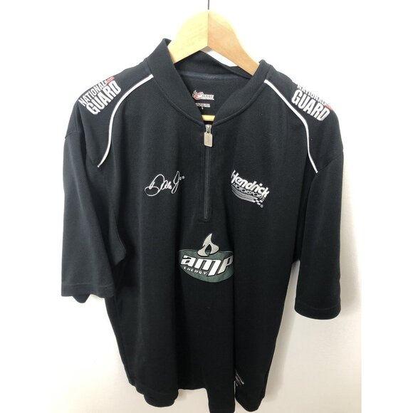Nascar Dale Earnhardt Jr Chase National Guard Men L Polo Shirt Embroidered Patch - Picture 1 of 7
